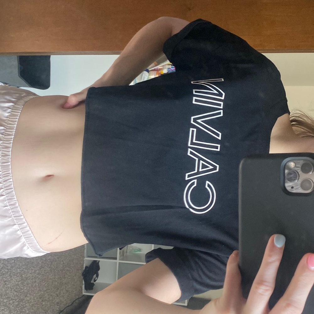 Calvin Klein black crop top